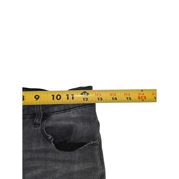 Indigo Rein Repreve Womens Jean Shorts‎ Size 5 Black Cut Off Stretch Button Fly - Picture 7 of 8